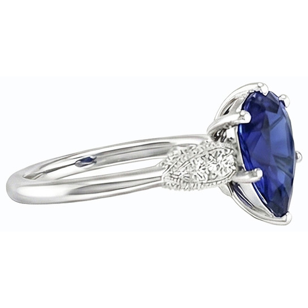 naturel baguette diamant 3.50carats bague vue de dessus
