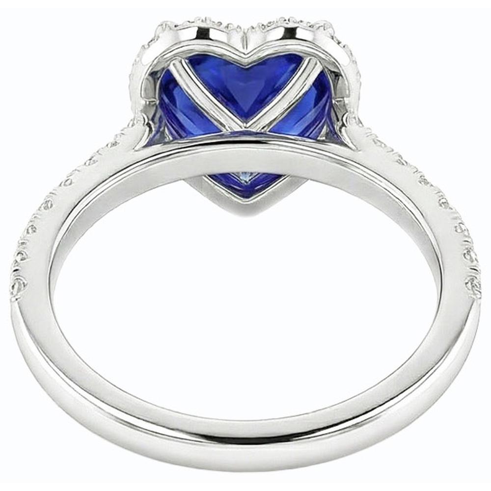 naturel round diamant 3.50carats bague sur blanc