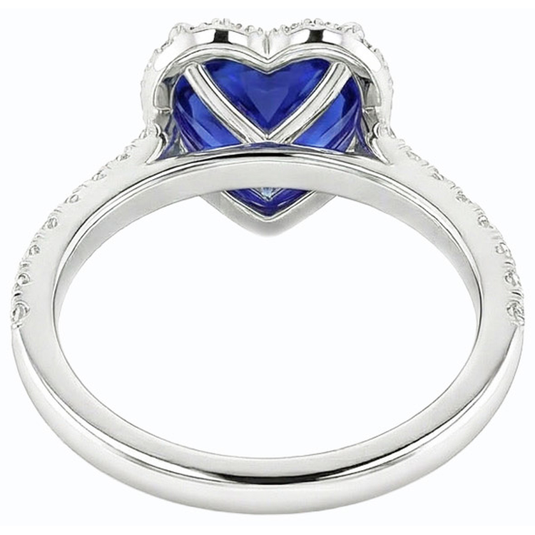 naturel round diamant 3.50carats bague sur blanc