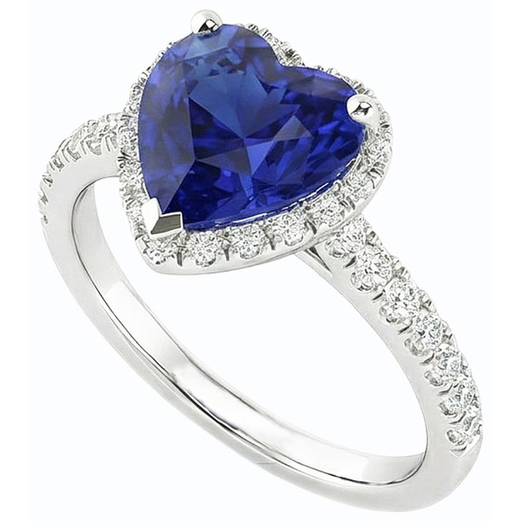 naturel round diamant 3.50carats bague angle de côté
