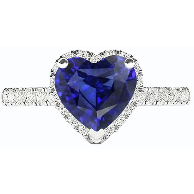 naturel round diamant 3.50carats bague vue de profil