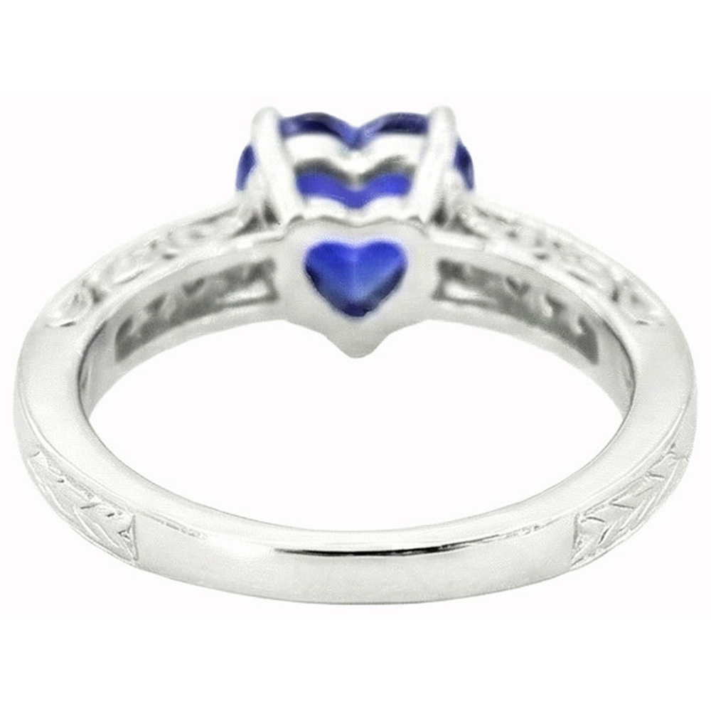 naturel heart diamant 1.50carats bague vue de profil
