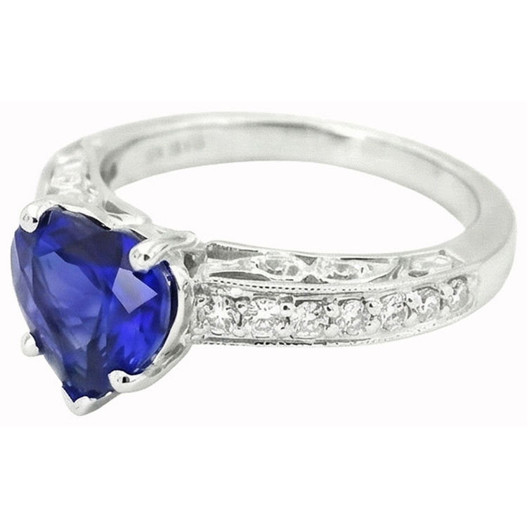 naturel heart diamant 1.50carats bague détail rapproché