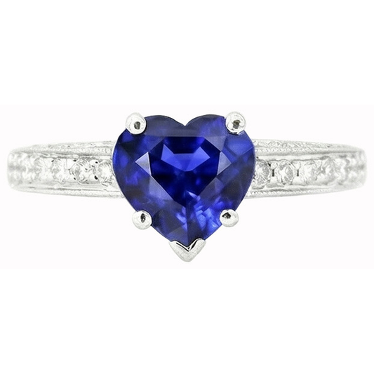 naturel heart diamant 1.50carats bague angle de côté