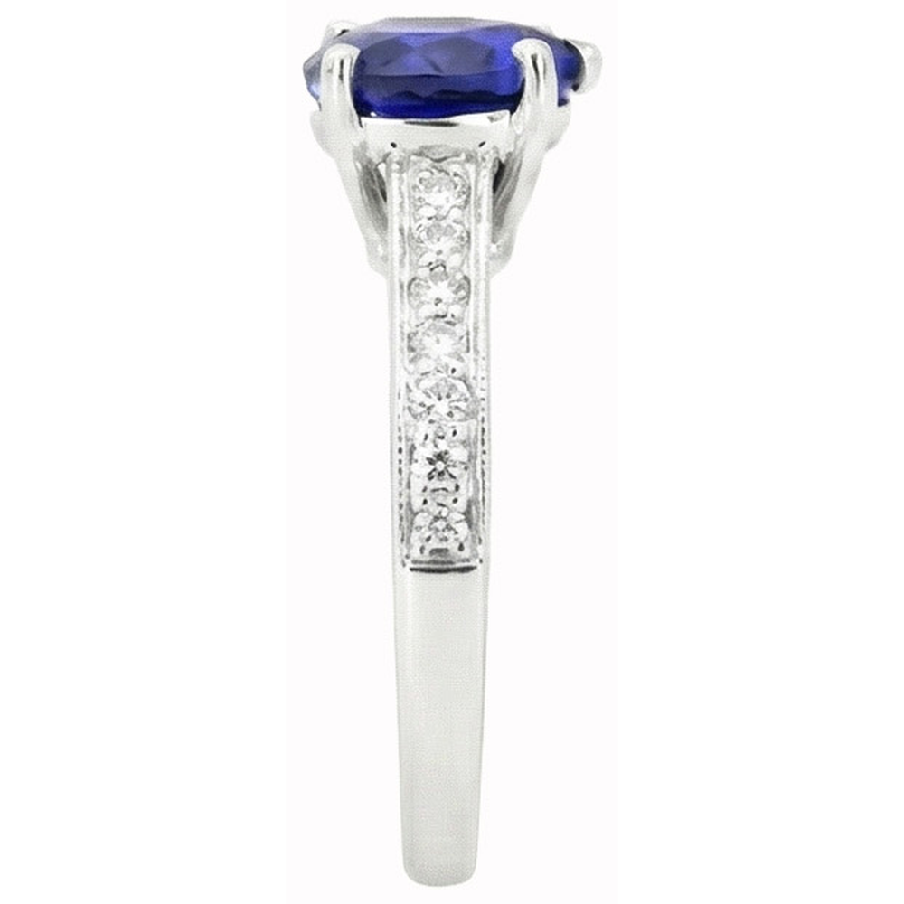 naturel heart diamant 1.50carats bague vue de dessus