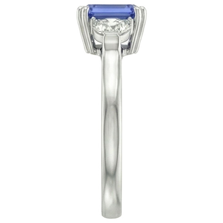 Bague Saphir Taille Émeraude 11 Carats