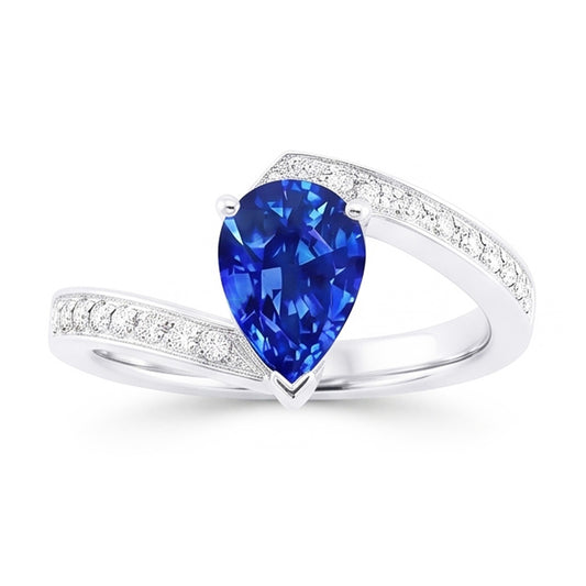 Bague Saphir Tension 2 Ct