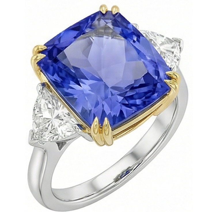 Bague Saphir Véritable Or 10 Carats