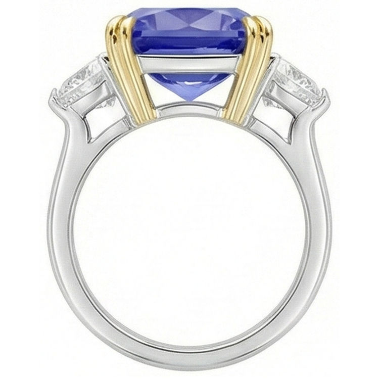 Bague Saphir Véritable Or 10 Carats
