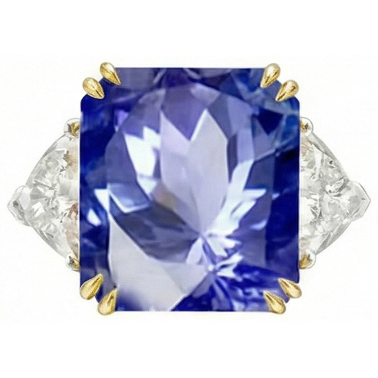 Bague Saphir Véritable Or 10 Carats