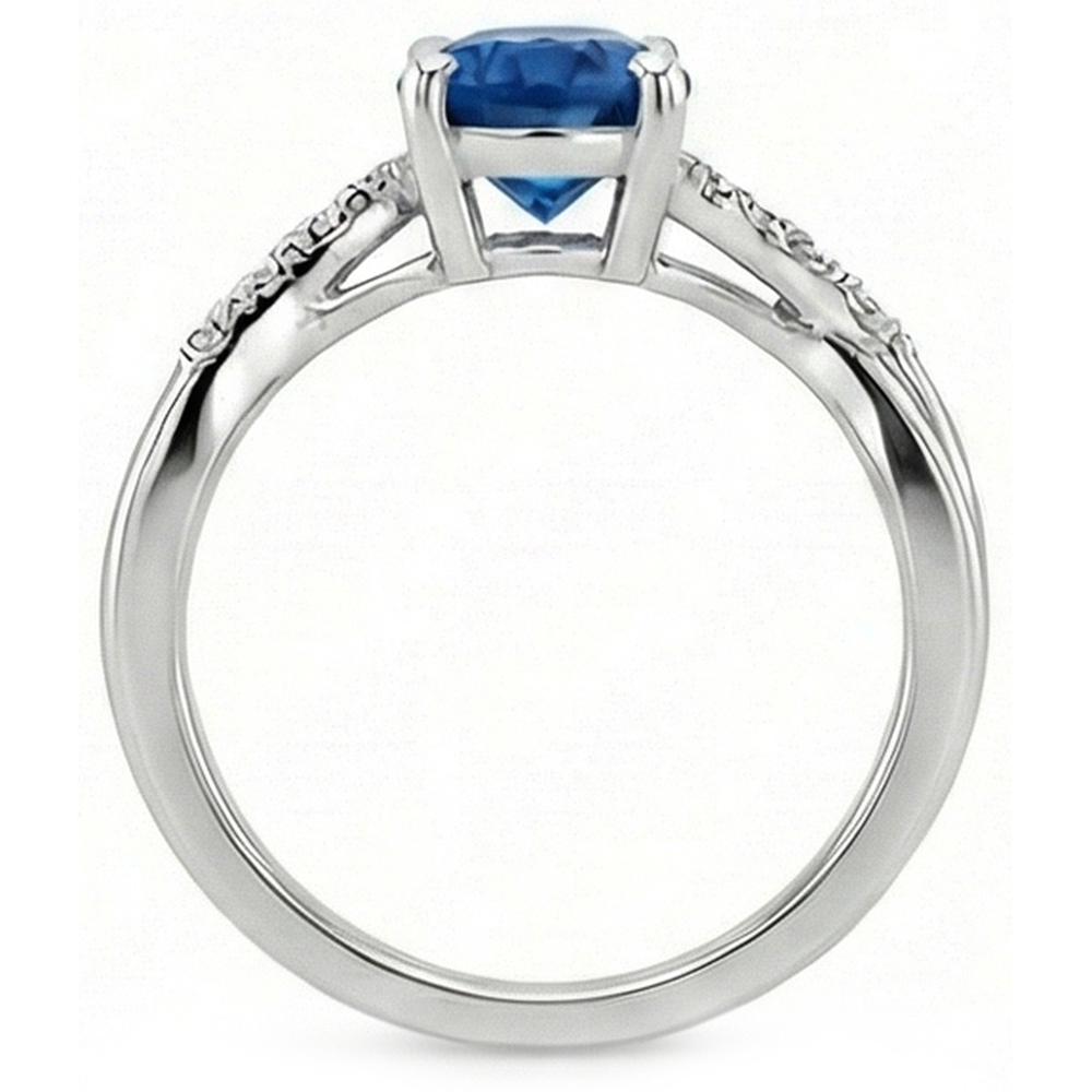 naturel oval diamant 2.00carats bague sur blanc
