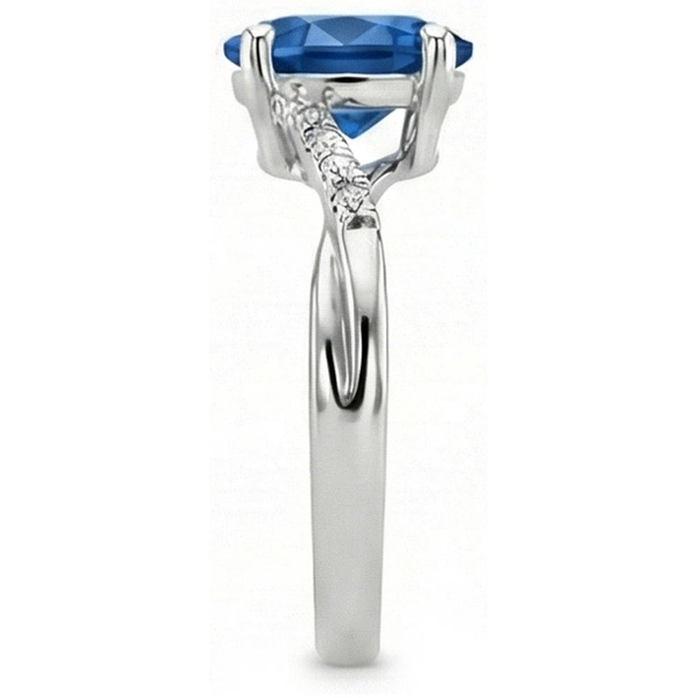 naturel oval diamant 2.00carats bague vue de profil