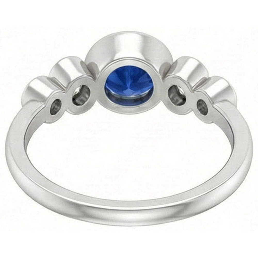 naturel round diamant 2.70carats bague sur blanc