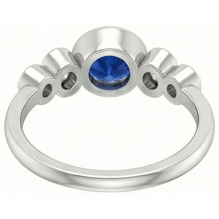naturel round diamant 2.70carats bague sur blanc