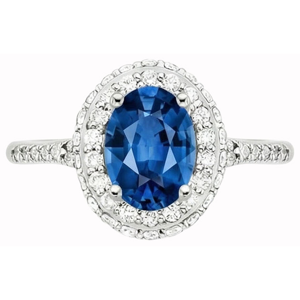 naturel oval diamant 3.70carats bague détail rapproché
