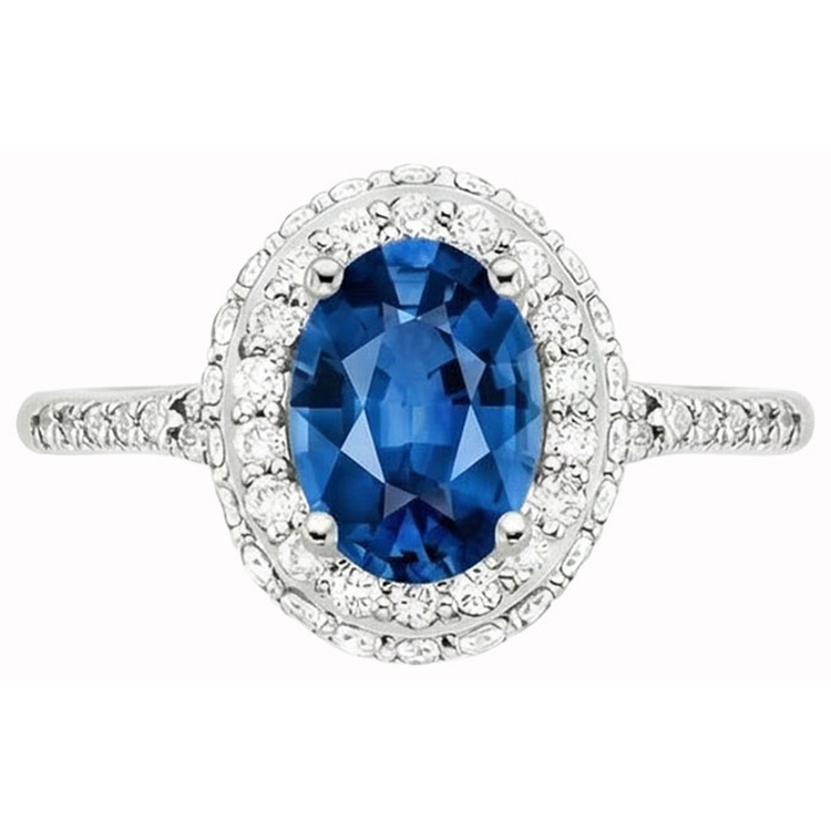 naturel oval diamant 3.70carats bague détail rapproché