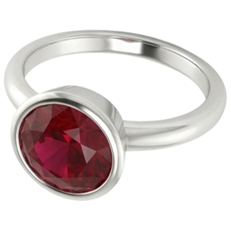 naturel round rubis 0.75carats bague détail rapproché