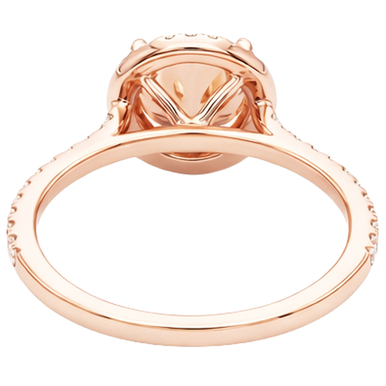 Bague Solitaire 10.75 Ct Avec Accent Morganite Et Diamants Naturels Extraits des Mines ( et non cultivés en laboratoire ) Or 14K