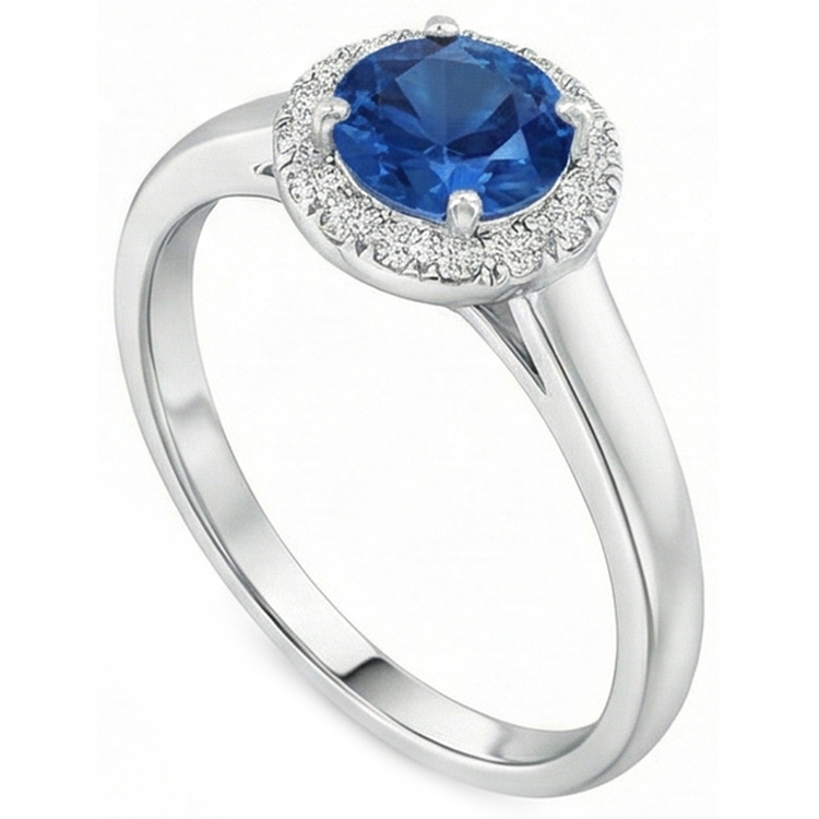 naturel cushion diamant 2.80carats bague vue de profil