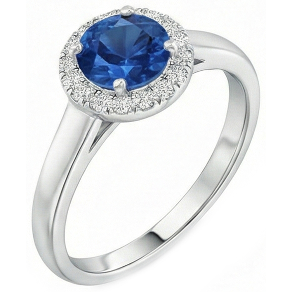 naturel cushion diamant 2.80carats bague vue de face