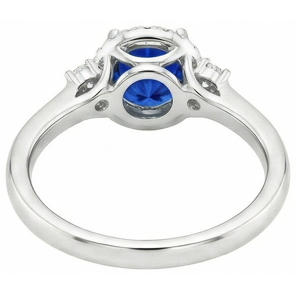 naturel round diamant 2.90carats bague sur blanc