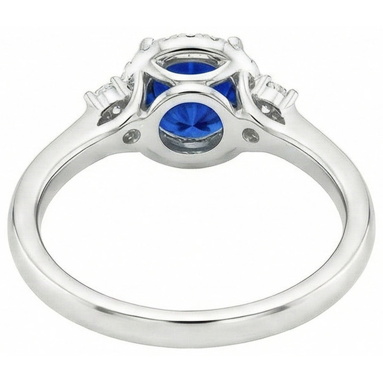 naturel round diamant 2.90carats bague sur blanc