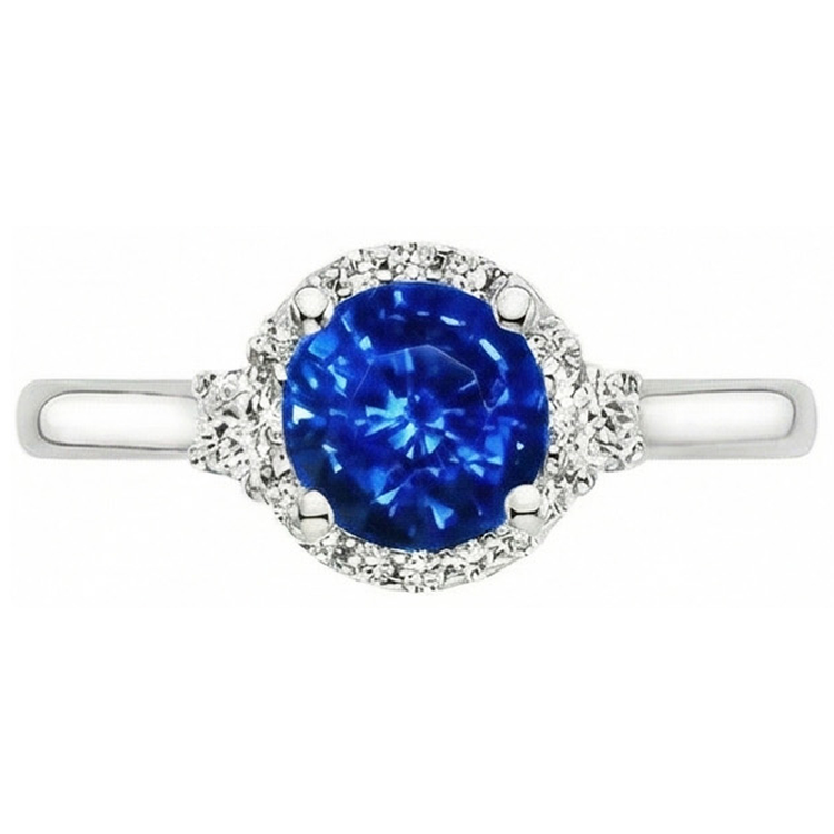 naturel round diamant 2.90carats bague angle de côté