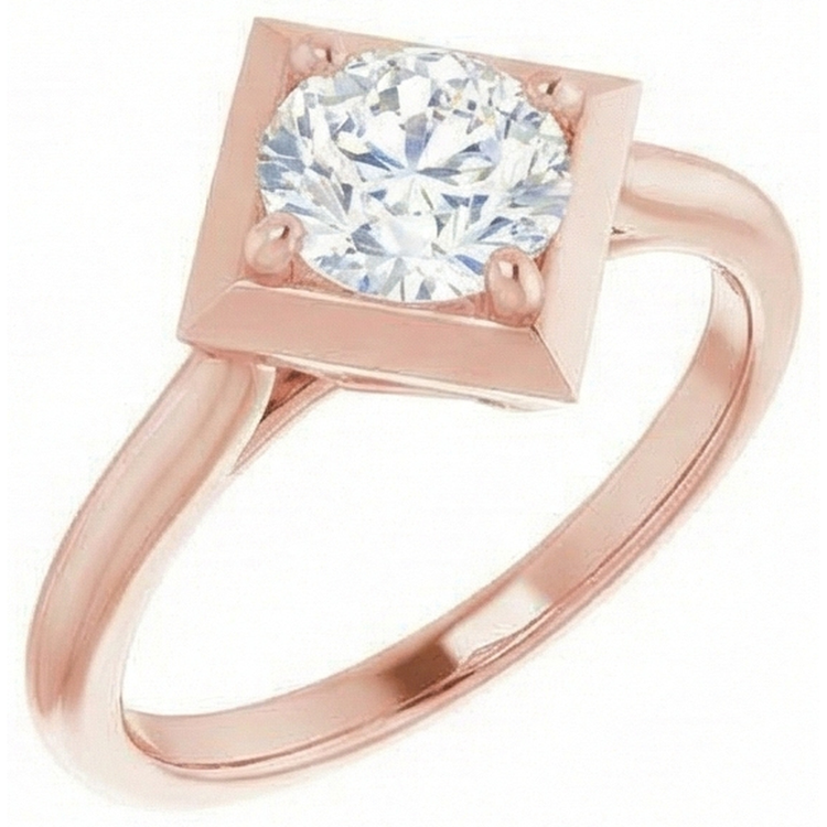 naturel round diamant 2carats bague angle de côté
