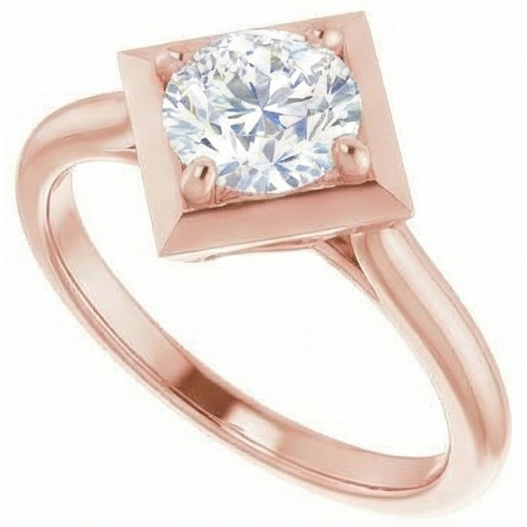 naturel round diamant 2carats bague détail rapproché