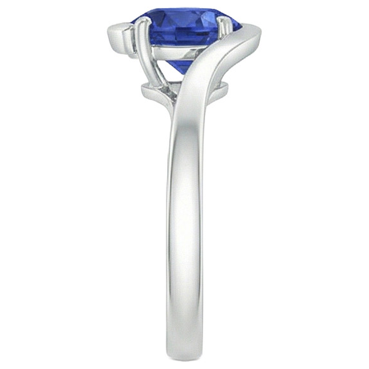 Bague Solitaire 2 Carats Ceylan Saphir Tension Style Bijoux Or