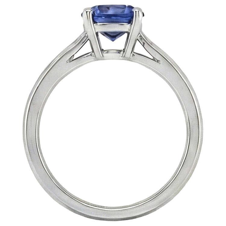 Bague Solitaire 3 Carat Ceylan Saphir Set 14K Nouveau