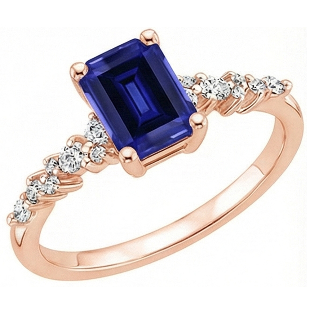 naturel diamant 3.50carats bague angle de côté