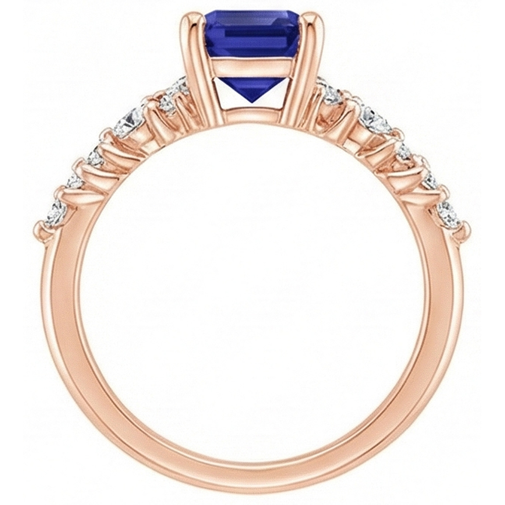 naturel diamant 3.50carats bague sur blanc