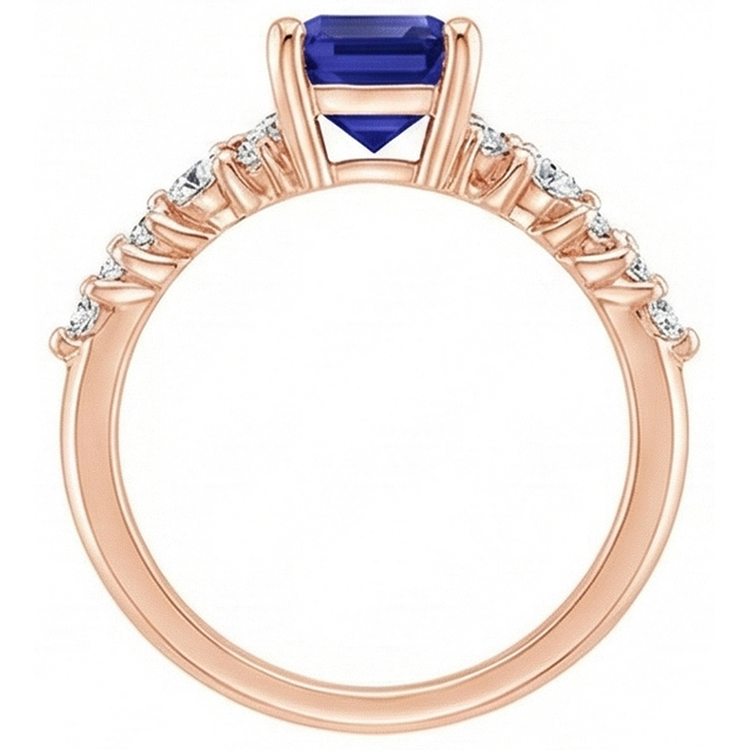 naturel diamant 3.50carats bague sur blanc