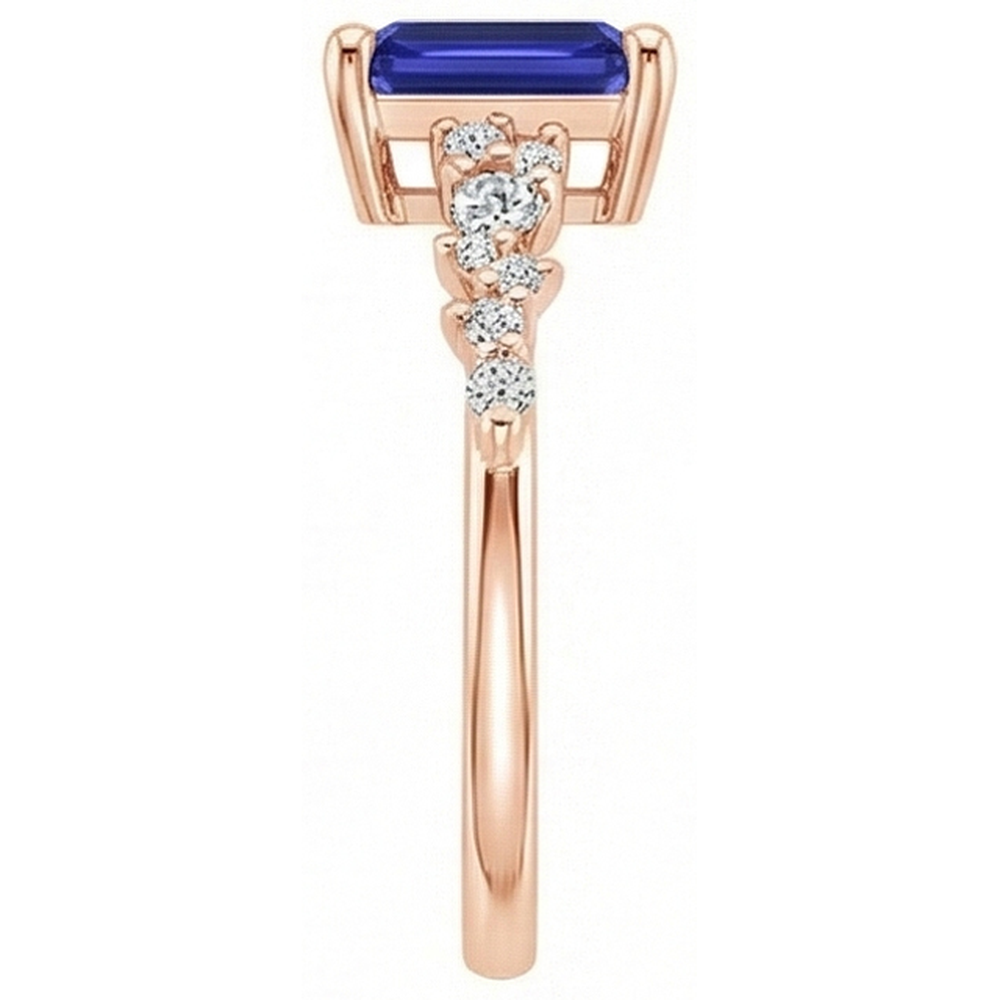 naturel diamant 3.50carats bague vue de profil