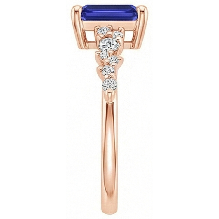 naturel diamant 3.50carats bague vue de profil