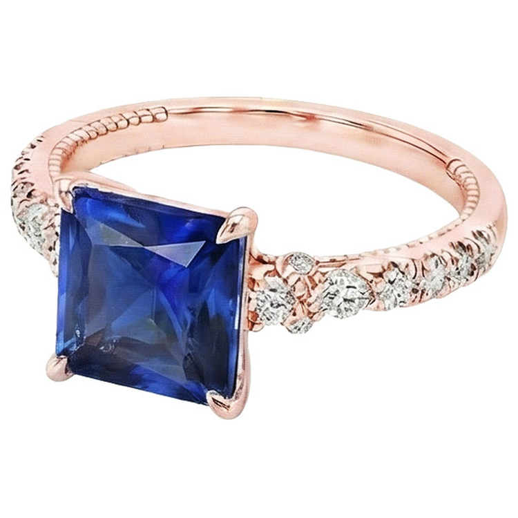 naturel pear diamant 5.5carats bague vue de dessus