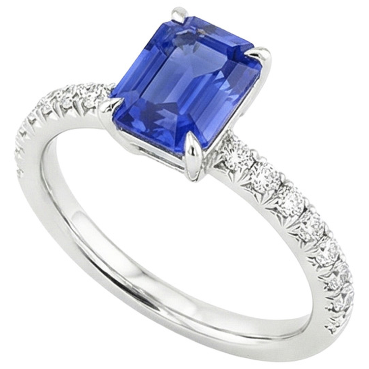 naturel diamant 4.50carats bague angle de côté