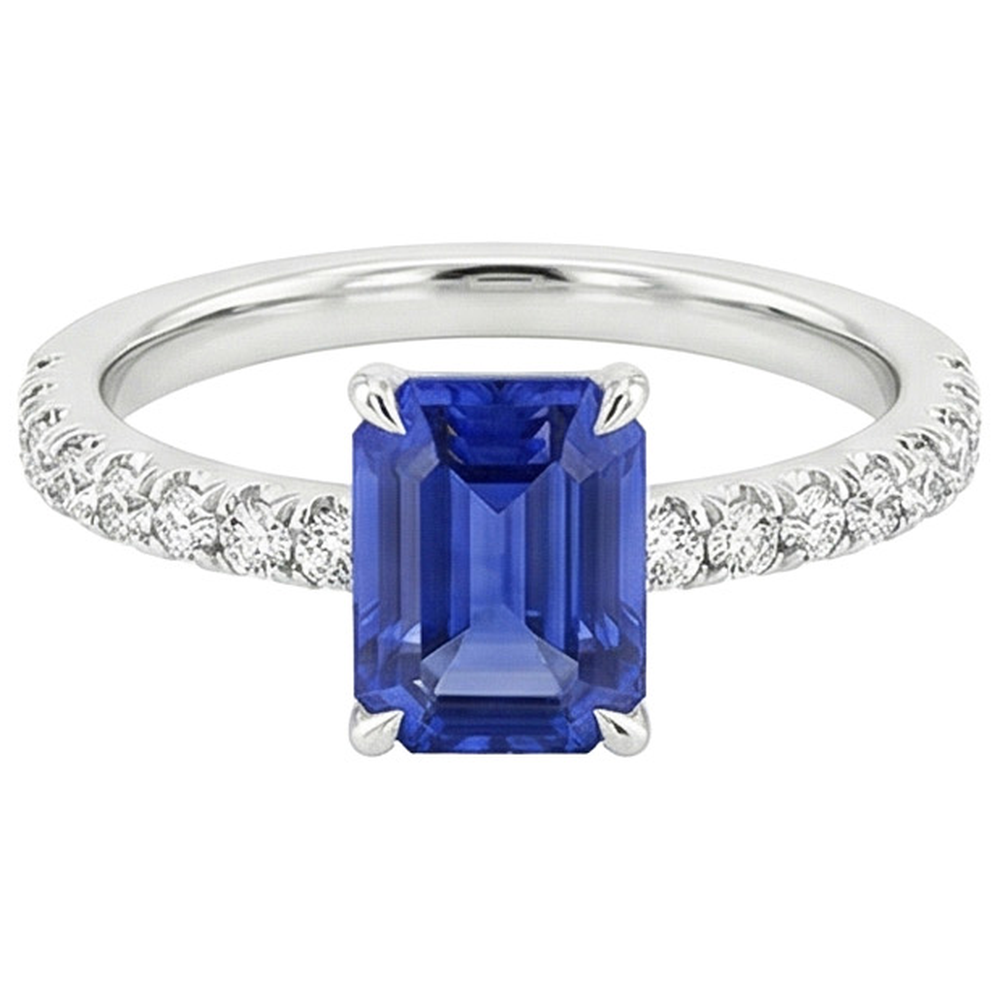 naturel diamant 4.50carats bague vue de profil