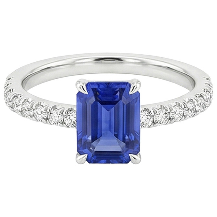 naturel diamant 4.50carats bague vue de profil