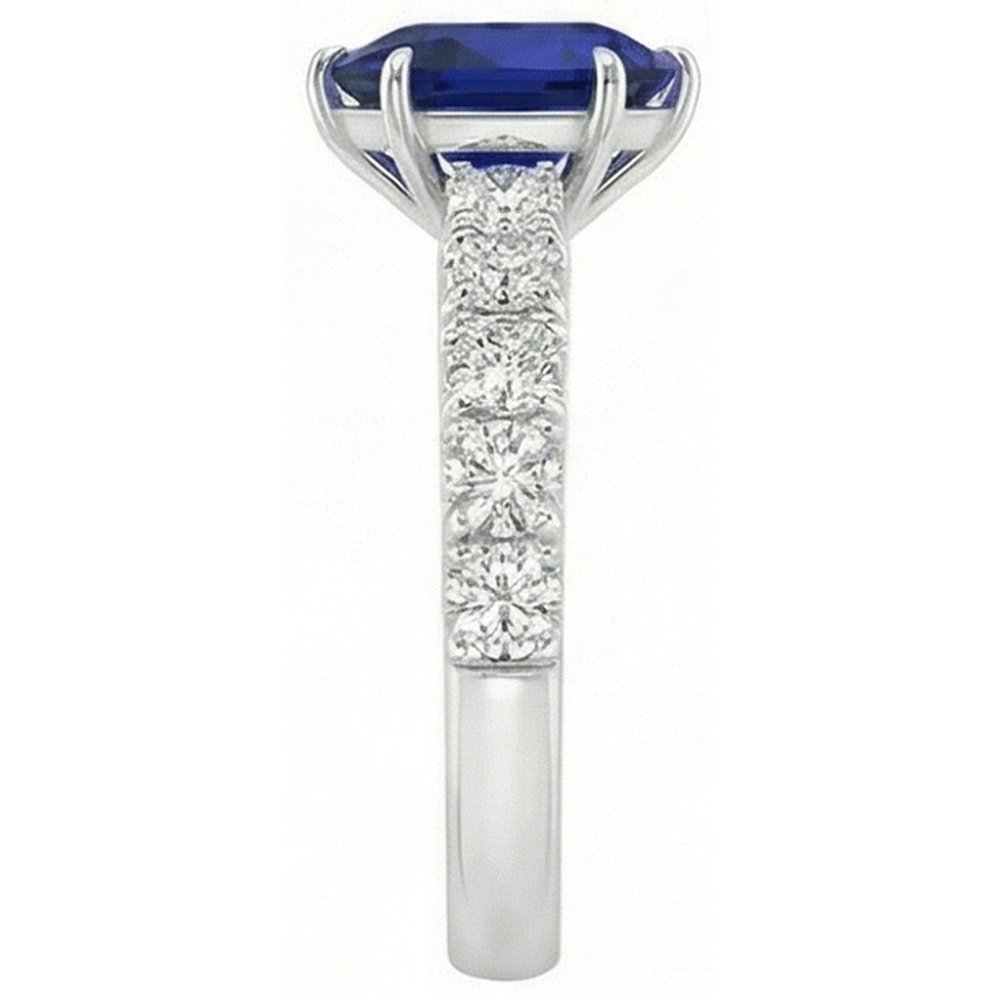 naturel pear diamant 5carats bague sur blanc