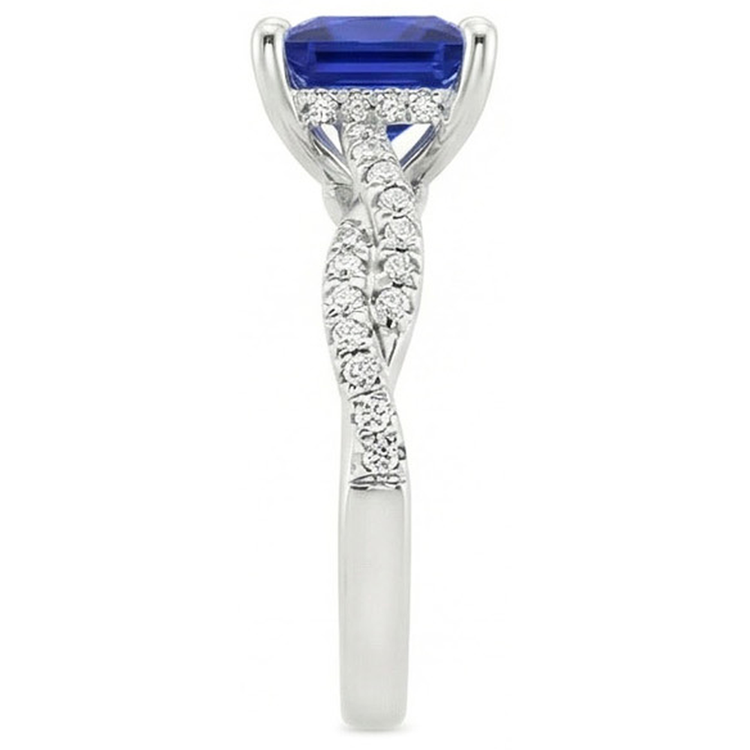naturel diamant 6carats bague sur blanc