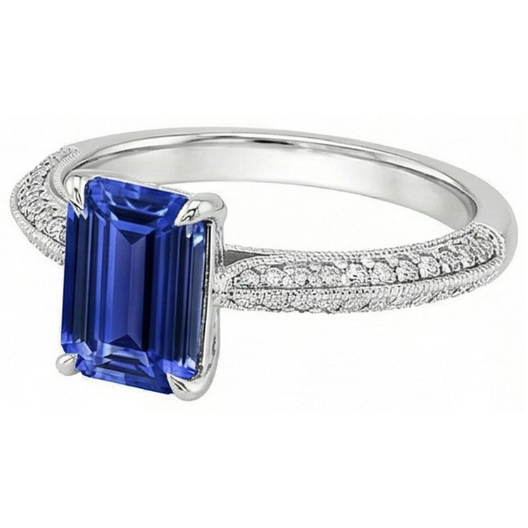 naturel diamant 4carats bague vue de dessus