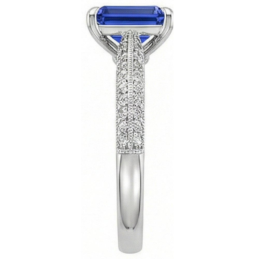naturel diamant 4carats bague vue de profil