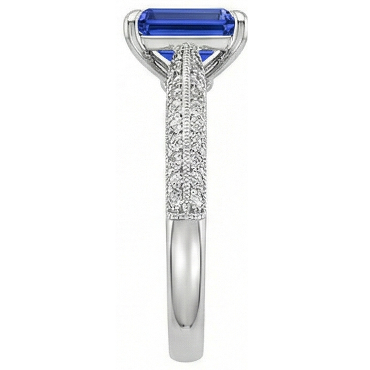 naturel diamant 4carats bague vue de profil