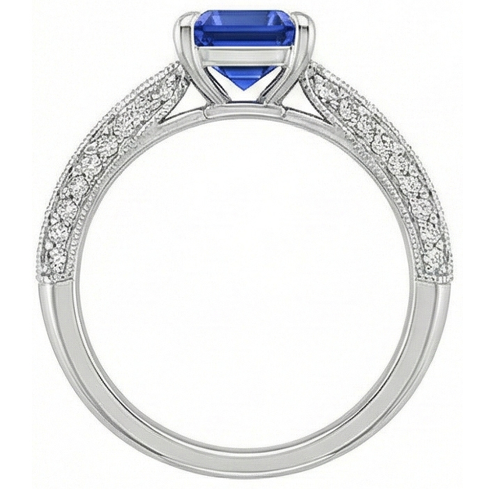 naturel diamant 4carats bague sur blanc