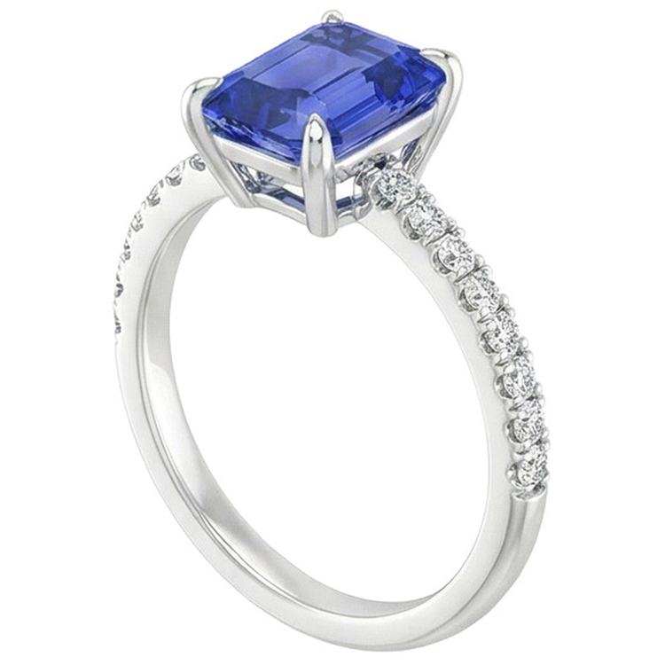 naturel diamant 4carats bague vue de dessus