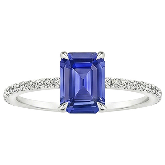 naturel diamant 4carats bague vue de profil
