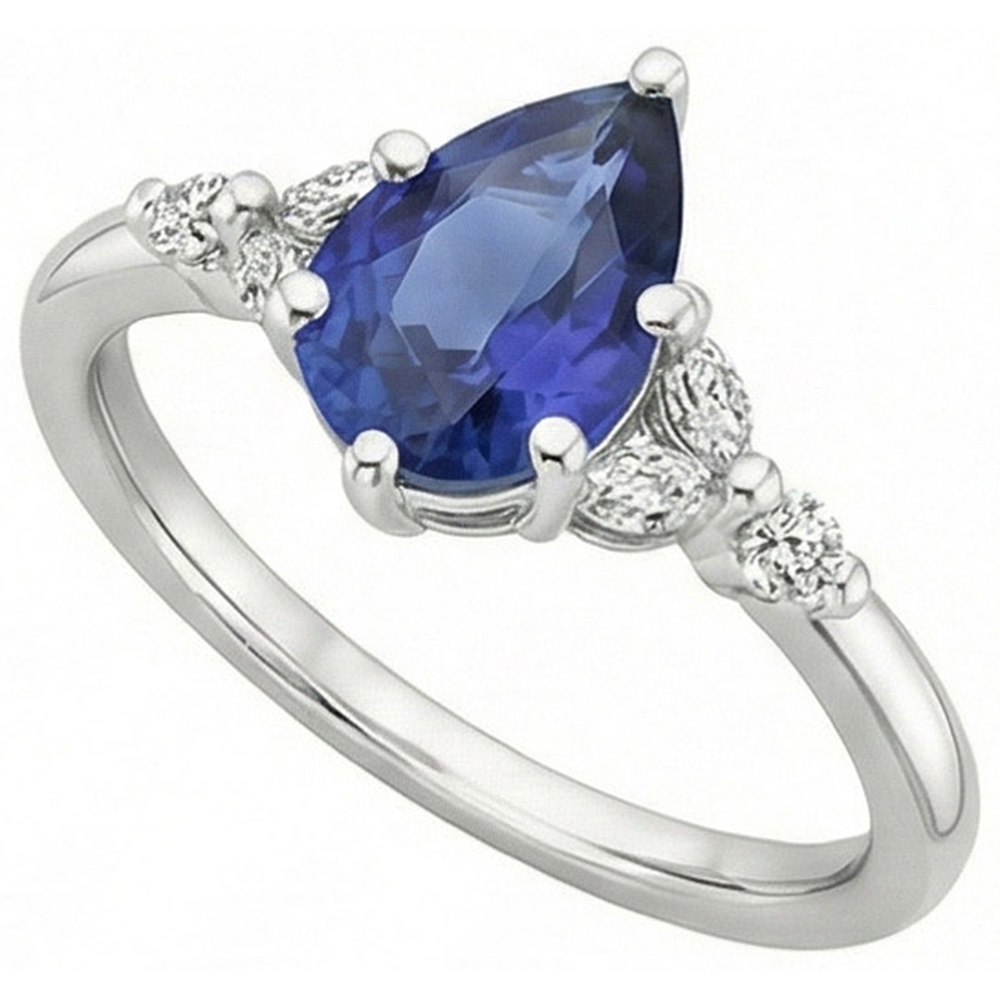 naturel marquise diamant 4.75carats bague angle de côté