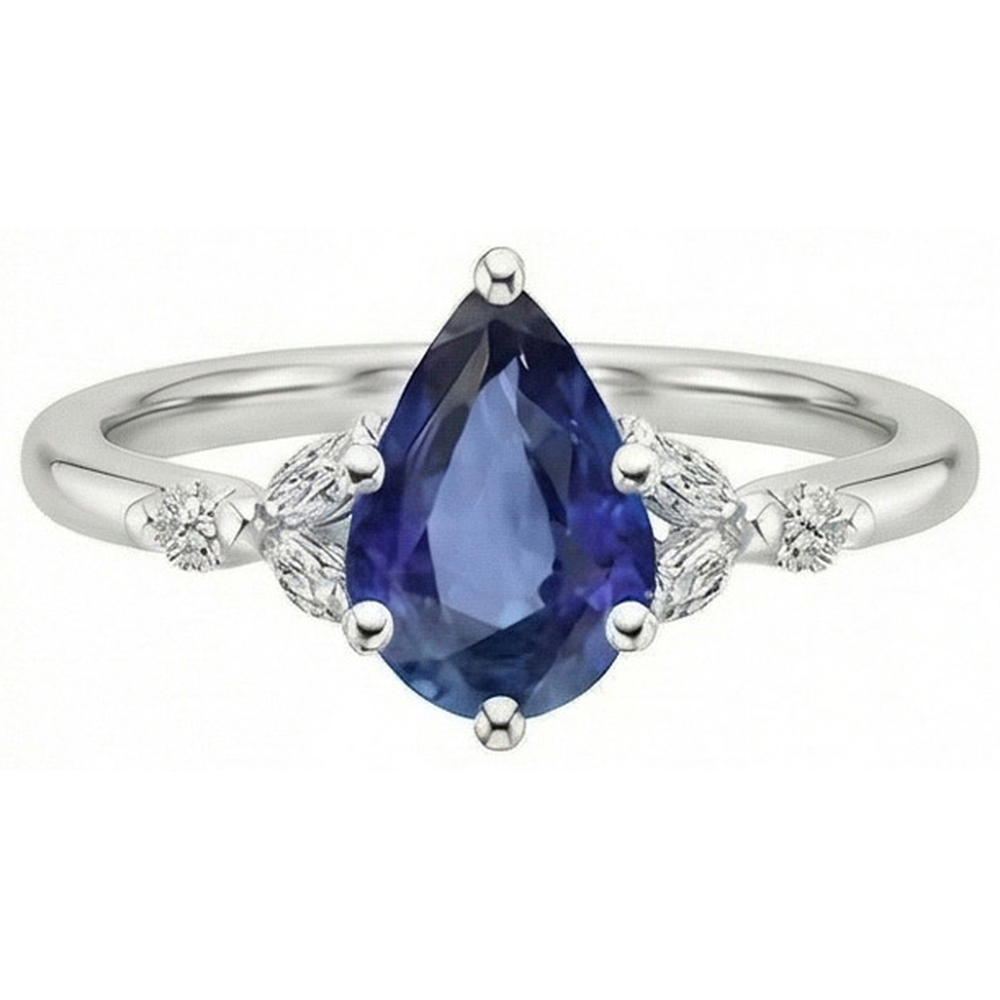 naturel marquise diamant 4.75carats bague vue de profil
